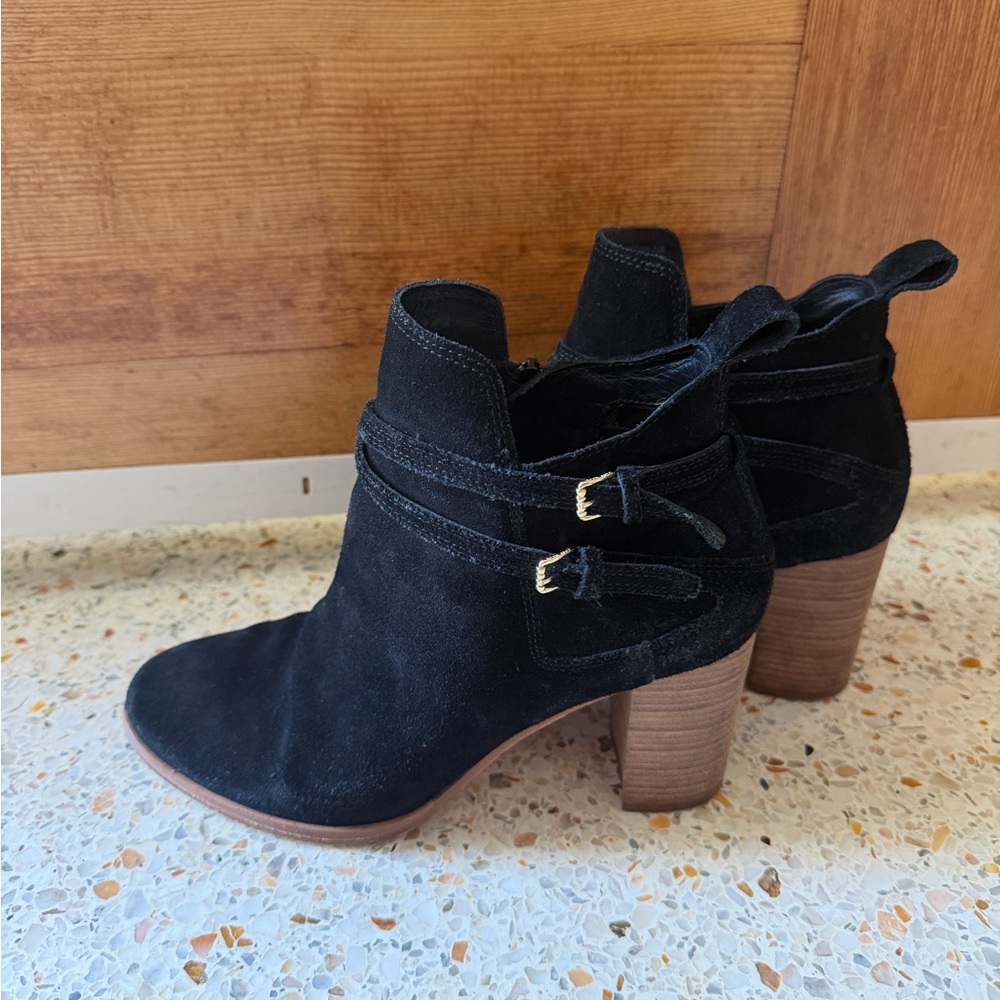 Cole Haan Women's Linnie Black Suede Ankle Boots